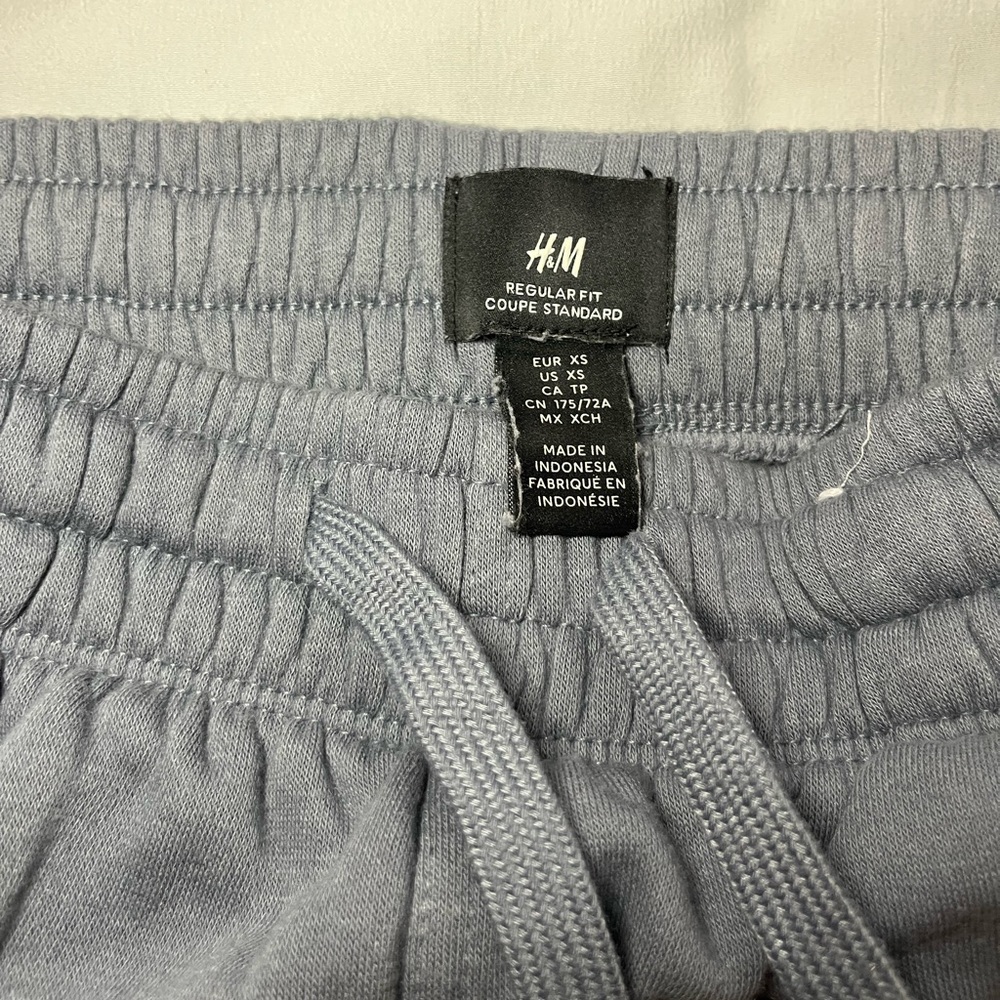 H&M Drawstring Sweatpants Gray Regular Fit Size XS